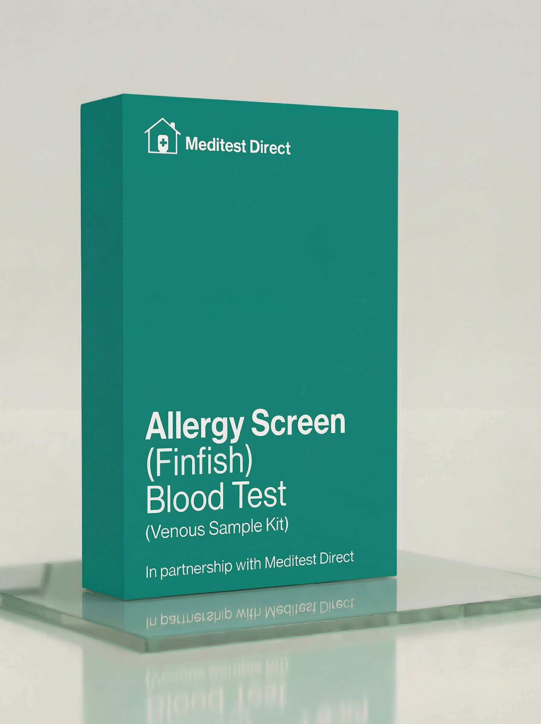 Professional laboratory blood collection materials for an Allergy Profile 7 (7A) test, quantifying specific IgE antibodies for a comprehensive range of finfish species.