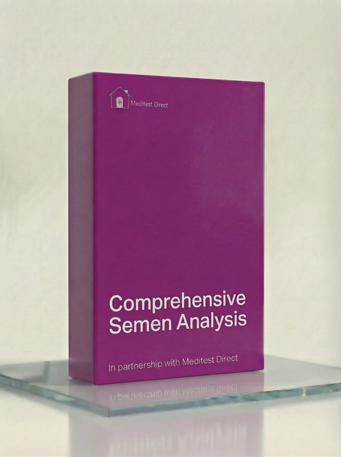 Professional laboratory andrology suite for comprehensive semen analysis, used to evaluate sperm concentration, motility, and morphology according to WHO 2021 guidelines.