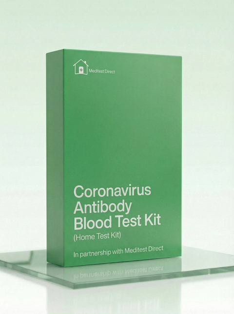 Advanced COVID-19 home blood test kit for measuring spike protein antibodies to assess immunity from vaccination or prior SARS-CoV-2 infection.