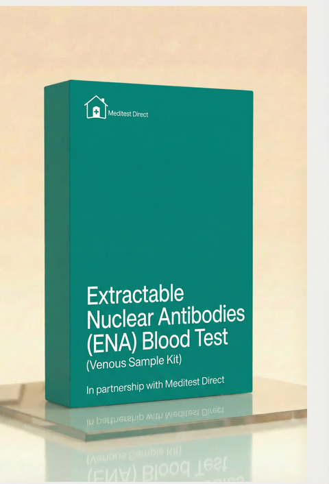 Professional laboratory materials for an Extractable Nuclear Antigen (ENA) profile, used to distinguish between specific systemic autoimmune diseases based on nuclear antigen targets.
