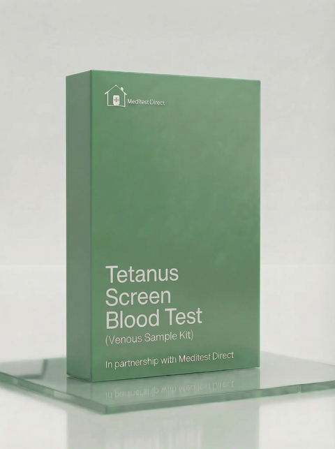 Professional venous blood collection materials for a Tetanus antitoxin antibody status test to measure clinical immunity levels.